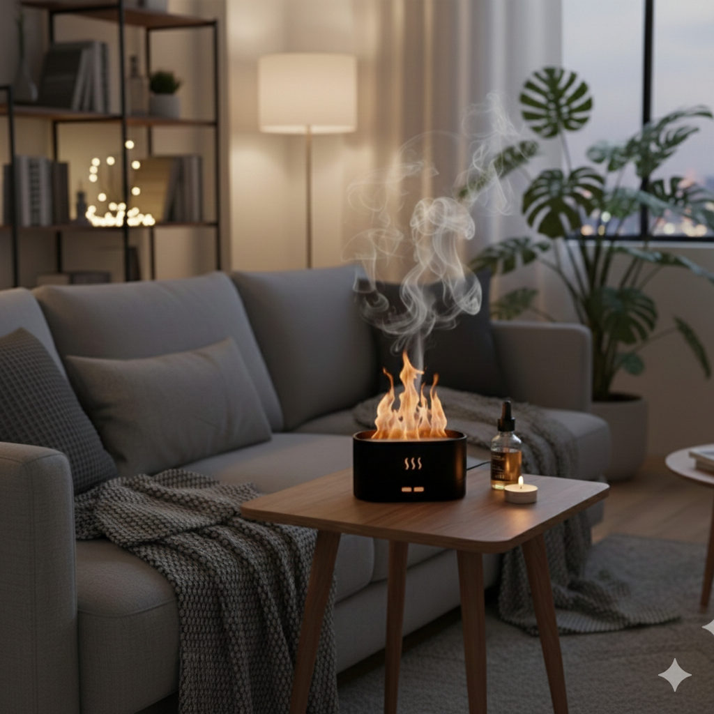 Diffuseur d'Arôme Effet Flamme Apaisante